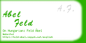 abel feld business card